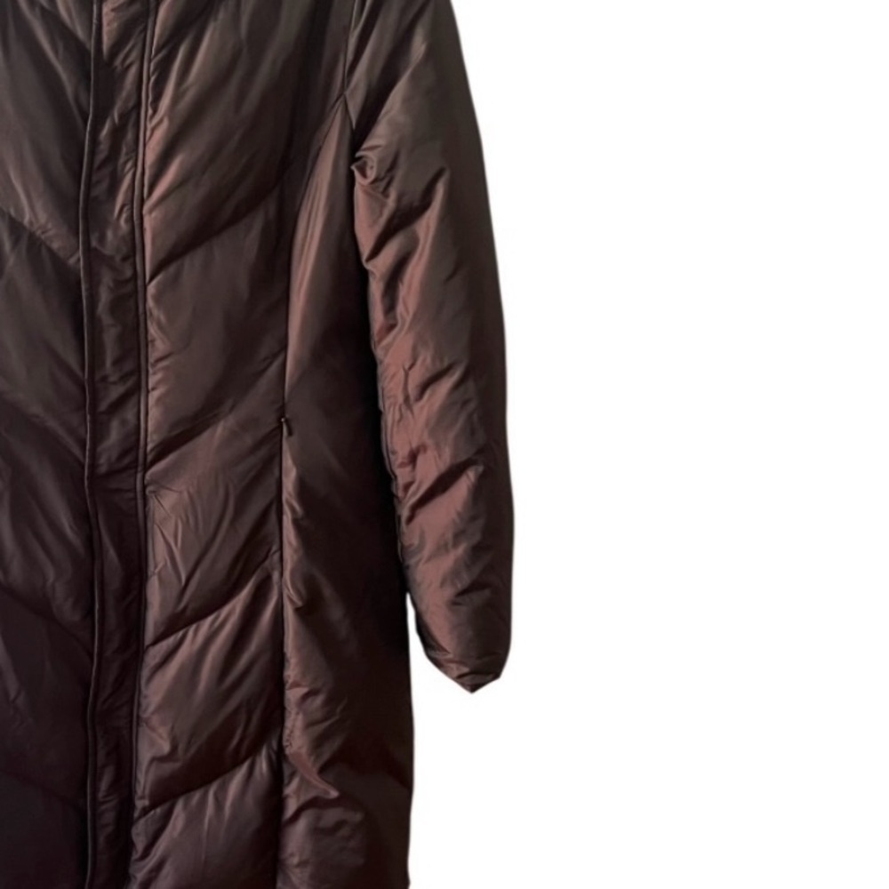 Via Spiga | Long Puffer Coat | Brown Fur Hooded Jacket | Women’s Size Small - Picture 3 of 13